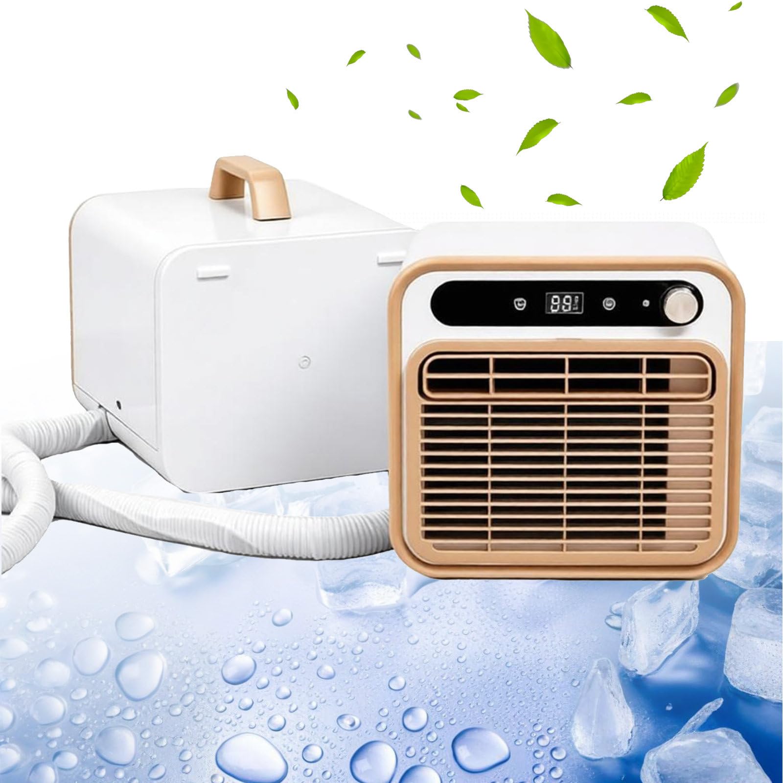 Cichy system chłodzenia 5000BTU, przenośny klimatyzator typu split z Wi-Fi i pilotem, timer 12h,przepływ powietrza 130m³/h–do namiotu, kampera, ciężarówki, przyczepy kempingowej RC-2m