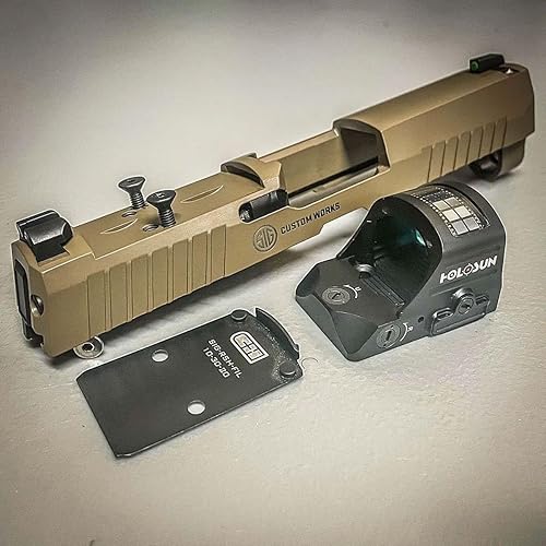 Miniatura 5 de C+H Placa adaptadora de óptica de precisión para SIG P320 RXPro Series con Romeo 1 Pro Optic Ready Cut y Trijicon RMRSRORCR, Holosun 407C507C507Comp