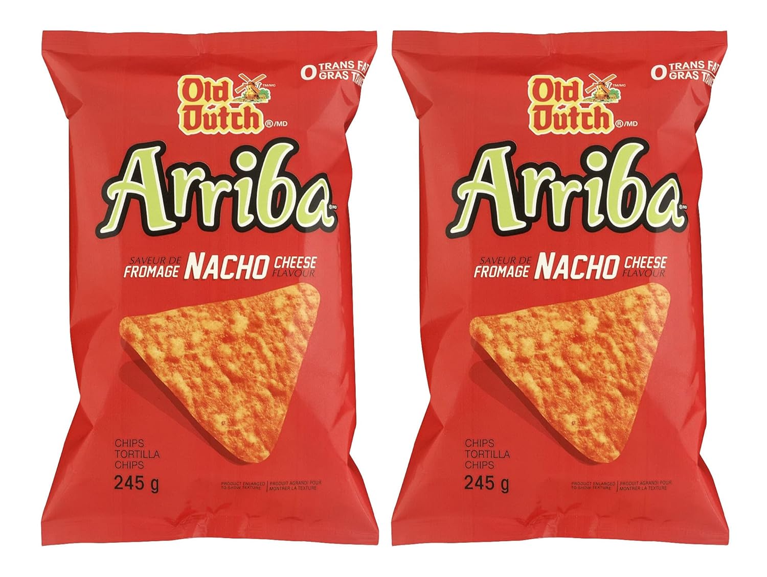 Old Dutch Chips Arriba Nacho Cheese 245g8.6oz, 2-Pack {Imported from Canada}, 245g8.6oz (Pack of 2)