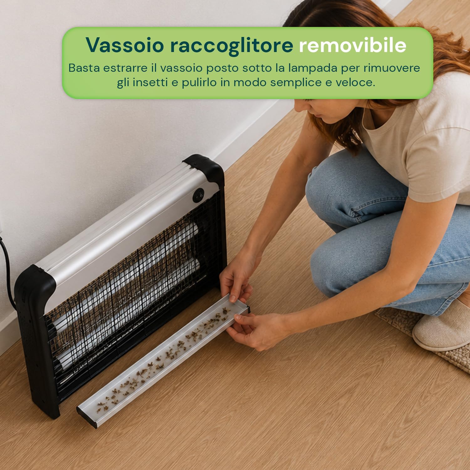 Lampada Antizanzare Elettrica 30W UV – Anti Zanzare e Mosche Elettrico a Shock, Trappola Zanzare Interno ed Esterno, Ammazza Zanzare Elettrico, Parete/Catena/Terra, 26×49×6 cm