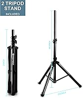 Vista 7 de PRORECK MX15 - Mezclador/amplificador de sistema de sonido PA con Bluetooth de 2500 W, 15 pulgadas, controlador de efectos de micrófono