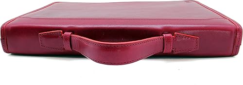 Miniatura 6 de Noda Executive Leather Padfolio - Carpeta profesional de 3 anillas con cierre de cremallera, currículum, documento, bloc de notas, tableta,