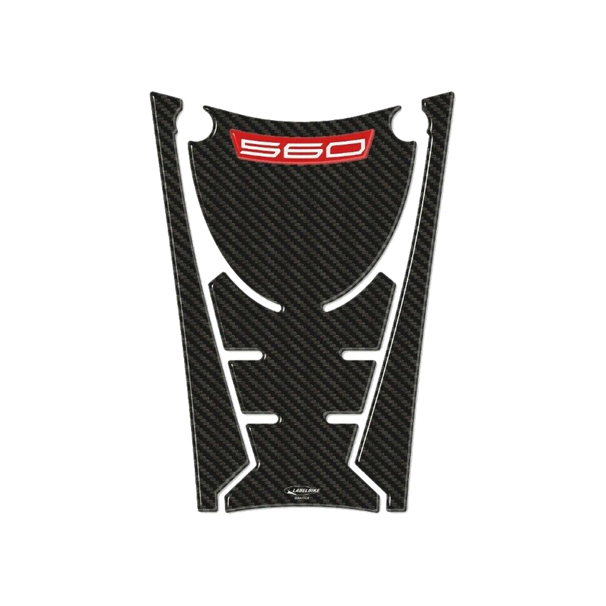 labelbike - Sticker Resin Gel 3D Foot Board Front Compatible Yamaha Tmax 560 from 2020 - Carbon Red Ergal