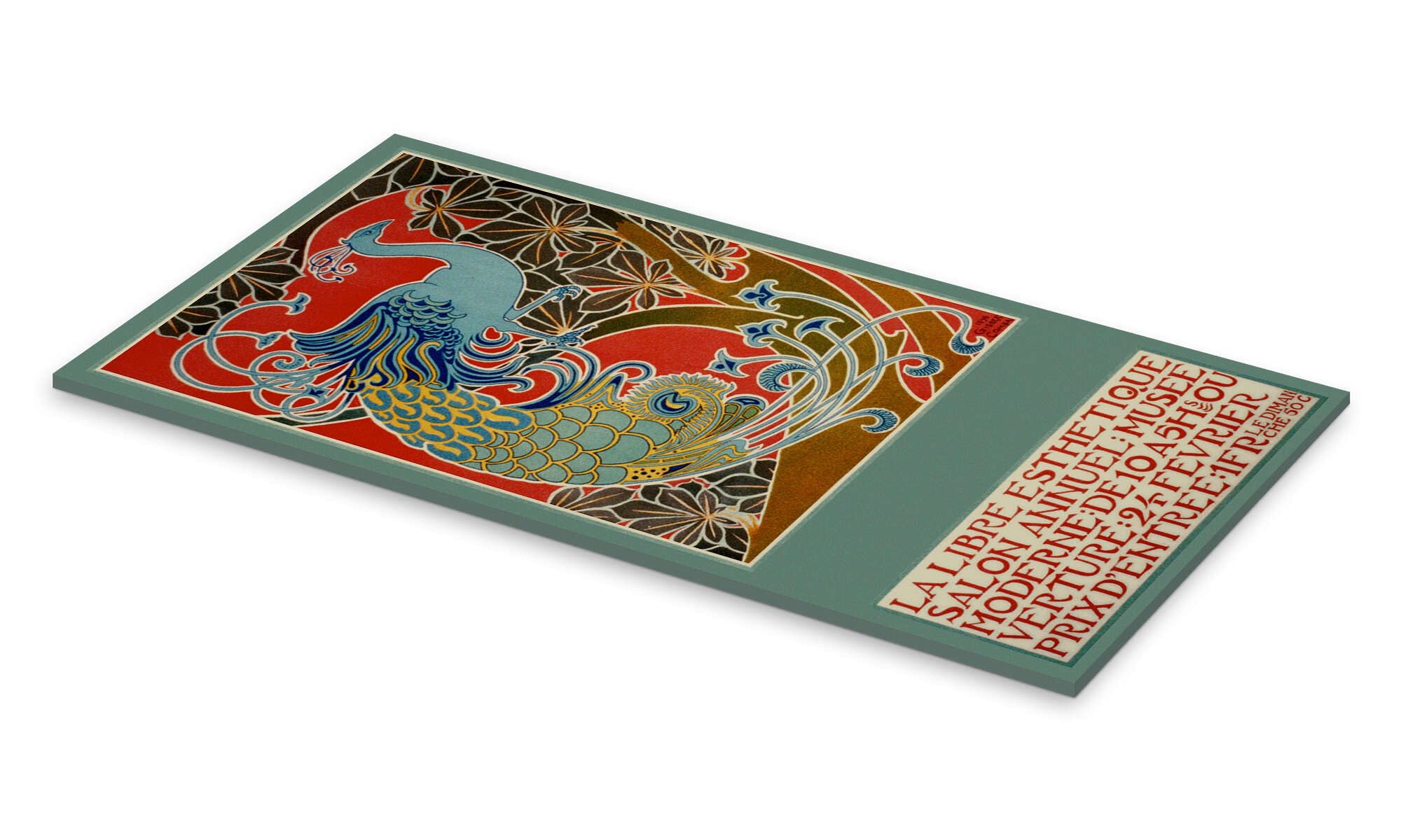 Posterlounge La Libre Esthetique Salon Annuel Cuadro de metacrilato | 40 x 80 cm de Gisbert Combaz Rojo Cuadros Decoración para la pared
