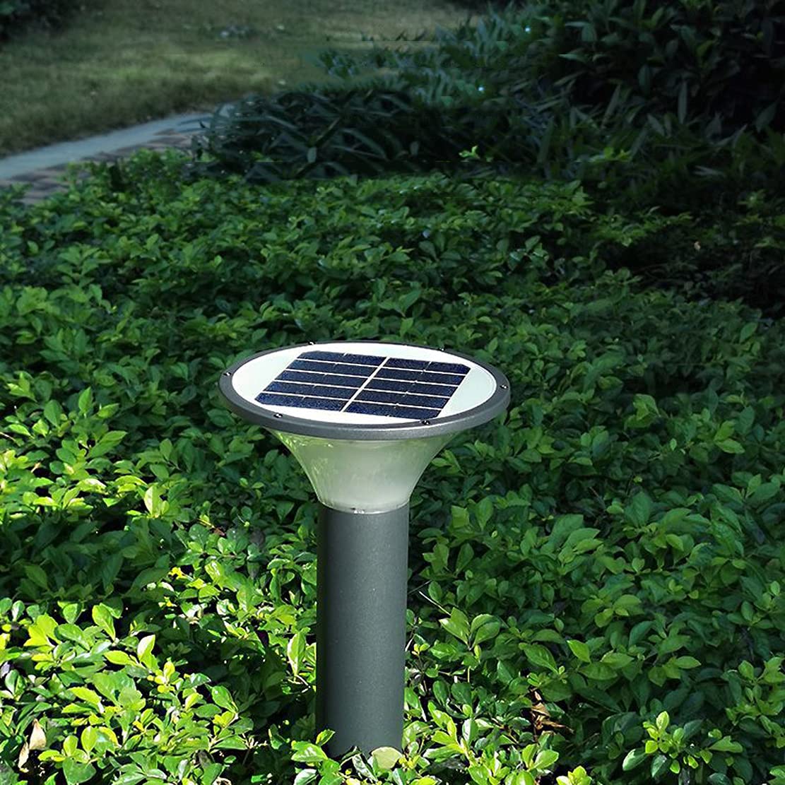 5W LED Solari Lampioncini da Esterno con Sensore Crepuscolare, Moderno Design Lampione da Giardino con Picchetto, Lampioncino da Giardino Alluminio Nero, IP65 Impermeabile,34cm