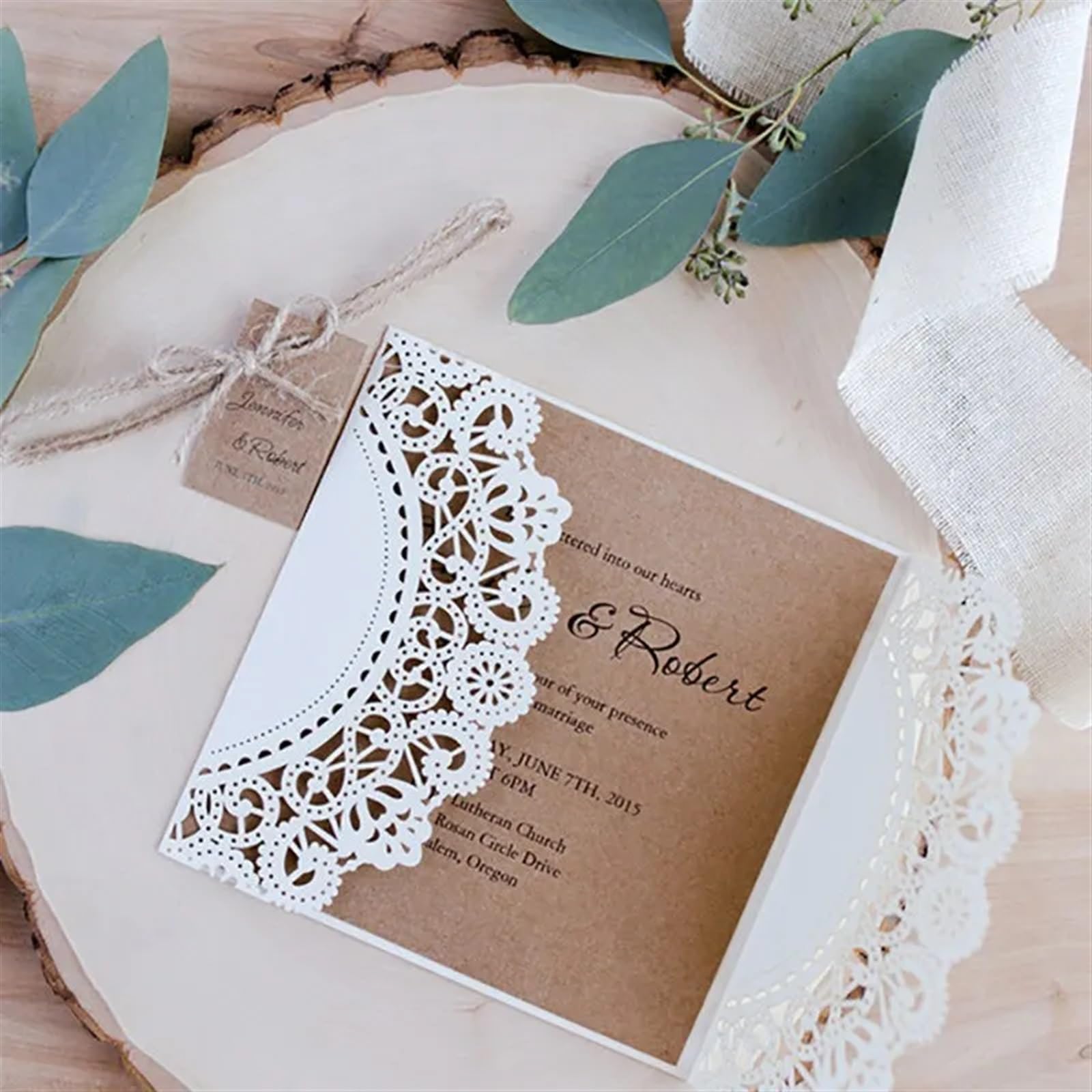 Einladungskarten Hochzeit 10/20/50 Stück lasergeschnittene Hochzeitseinladungskarten, Vintage-Hochzeit, Brautparty, Dekor, Geschenk, Grußkarten-Sets, Event-Partyzubehör(50pcs)