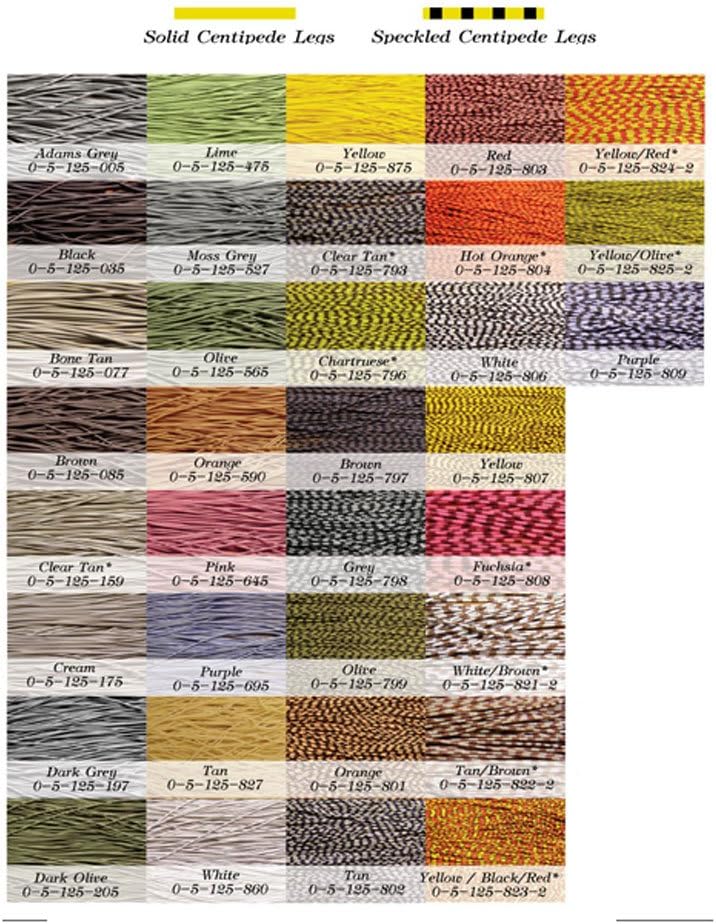 Montana Fly MFC Speckled Centipede Legs Speckled Brown Medium