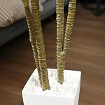Artificial Dracaena Tree 4Ft Fake Plants with White Taper Planter Fake Tree Faux Artificial Plants for Indoor Outdoor Wall Office Home Living Room Floor Decor,Set of 1