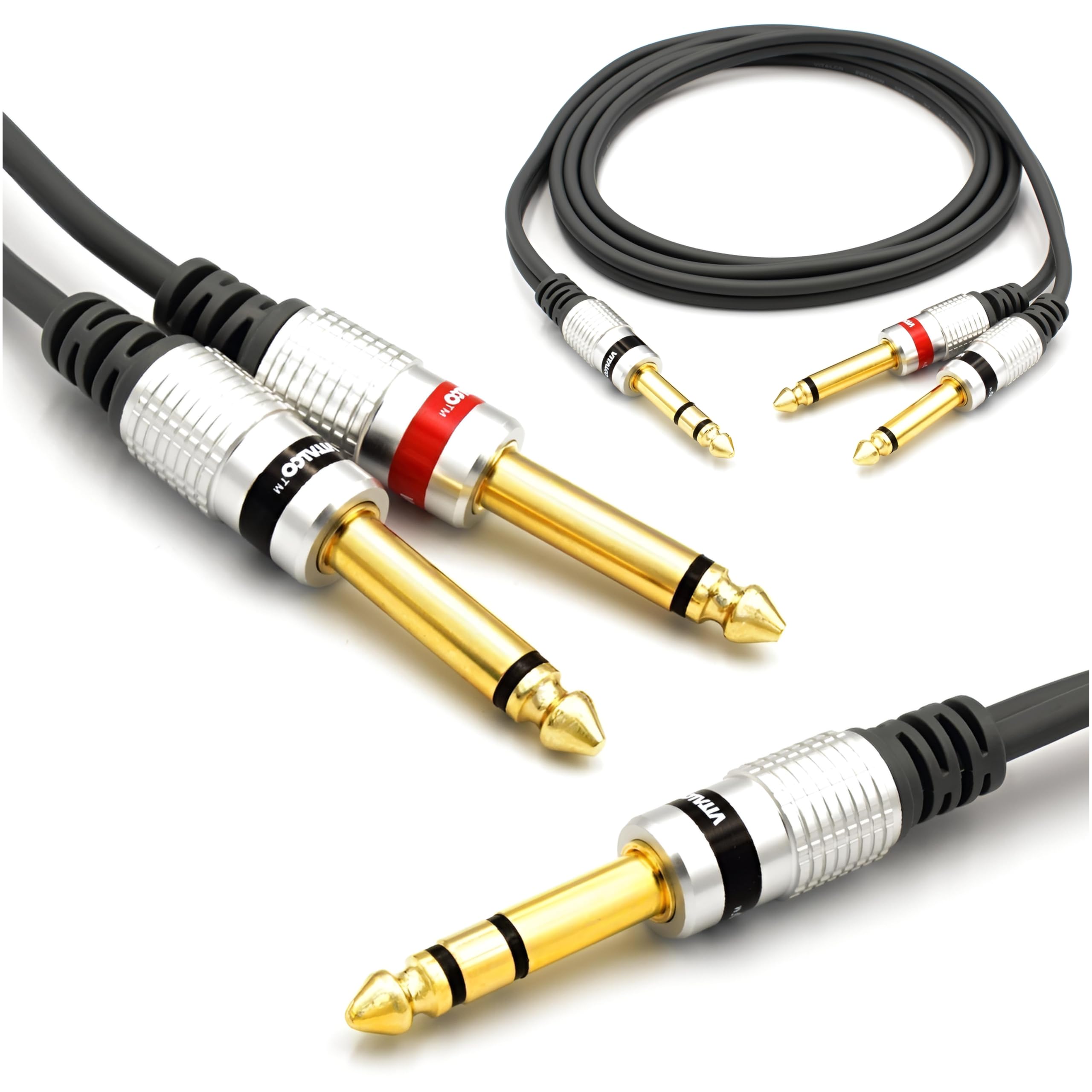 Socobeta Cavo Audio Jack 6,35 Mm Maschio-maschio – 20 Metri – Per Chitarra, Mixer, Stereo