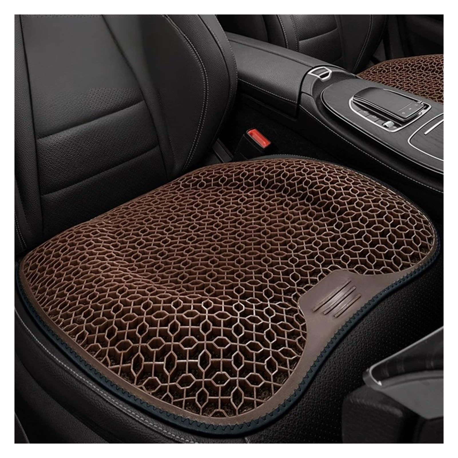 Hviyroi car seat cushion Honeycomb Design Gel Cushion Breathable, Elastic Car Seat(Brown)