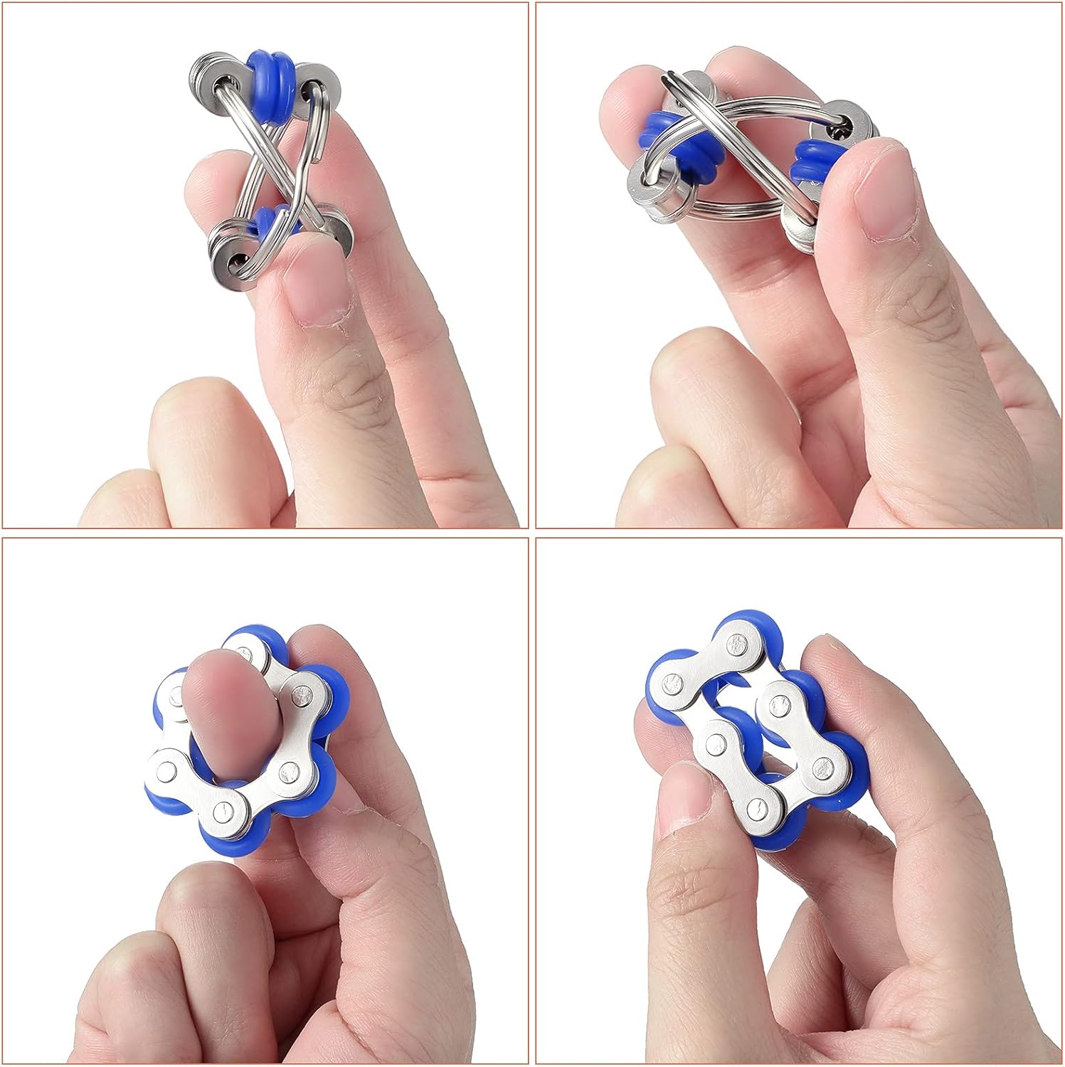 Buy Hicarer 12 Pieces Fidget Toy Pack Flippy Chain Fidget Toy Six