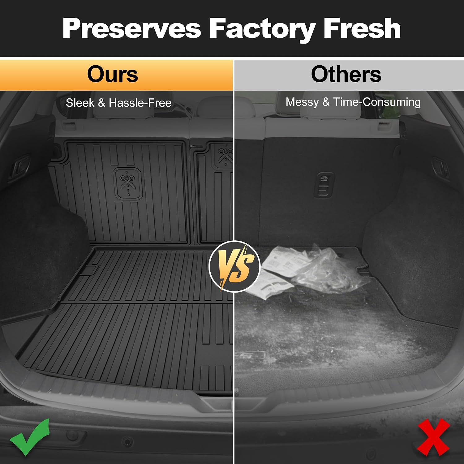 Cargo Liner with Backrest Mat Compatible with 2017-2025 Mazda CX-5 All Weather Protection CX5 Accessories