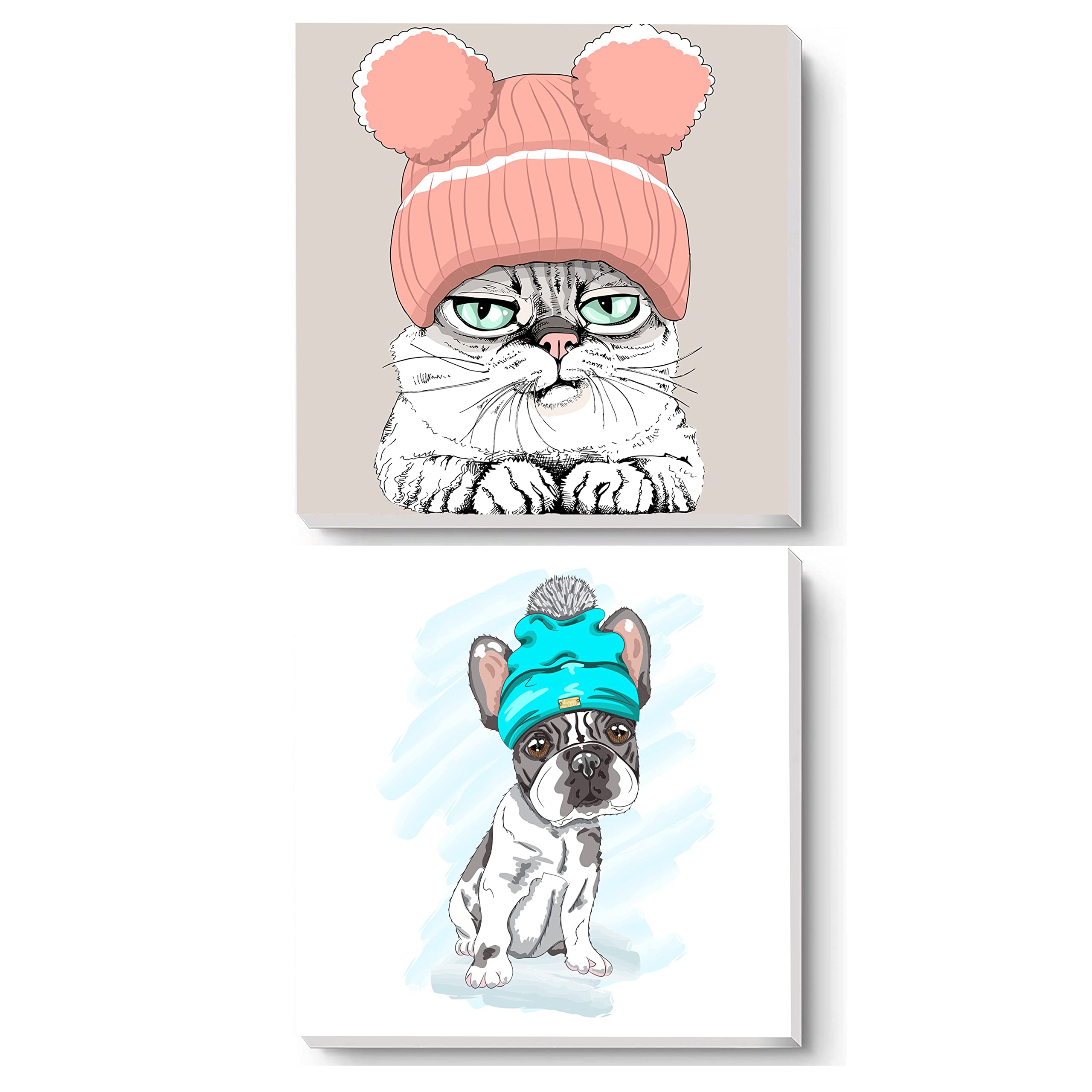 CRAFTBARN 2 Framed Paint by Numbers for Kids Ages 8-12 - Easy to Follow Paint by Number for Adults - Paint by Numbers for Adults and Kids - Cat Crafts for Girls Ages 8-12