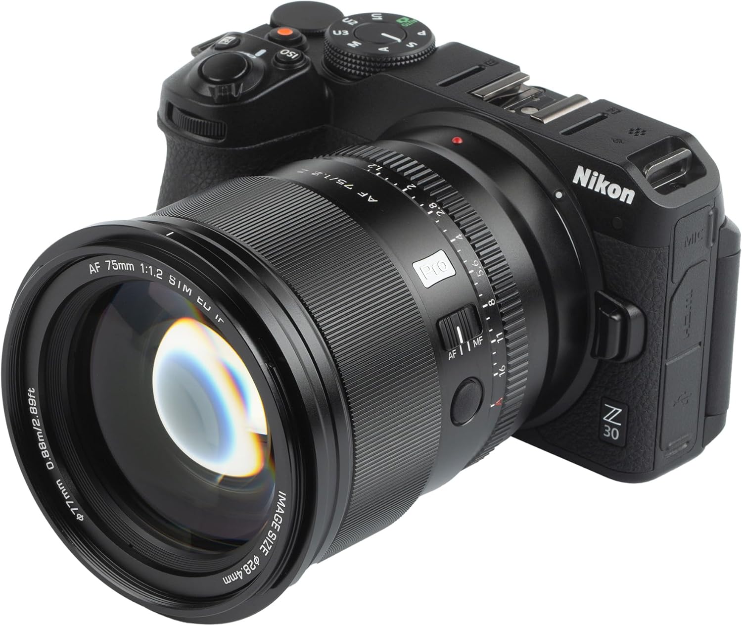 VILTROX 75mm f/1.2 PRO Z Lens for Nikon Z-Mount, 75mm F1.2 Ultra Wide Angle Large Aperture APS-C Prime Lens Compatible with Nikon Z-Mount Cameras Z9 Z8 Z7 Z6 Z5 Z50 Z30 ZFC