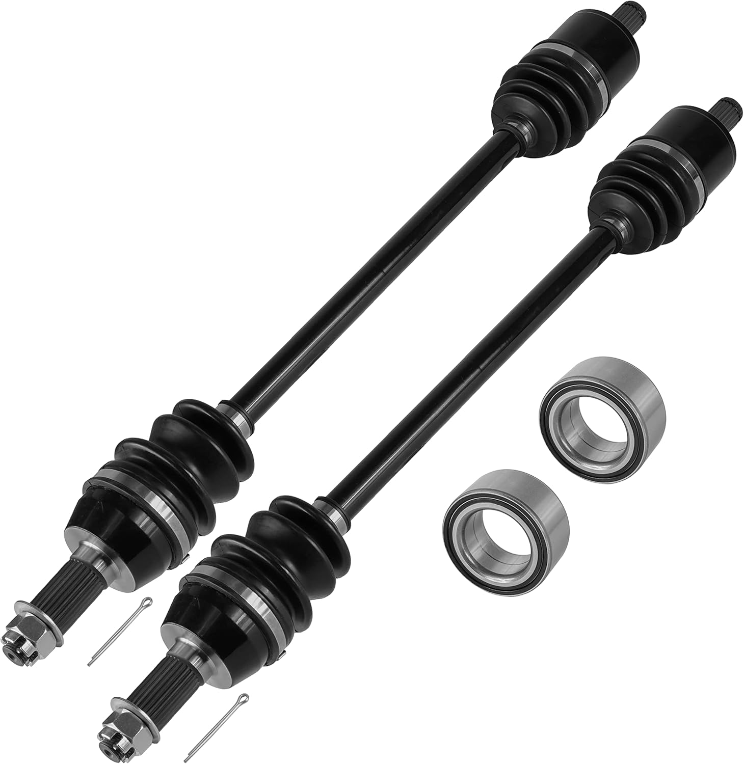 Caltric 2 Front Left and Right Cv Joint Axle with Bearing Compatible with Polaris 1332637