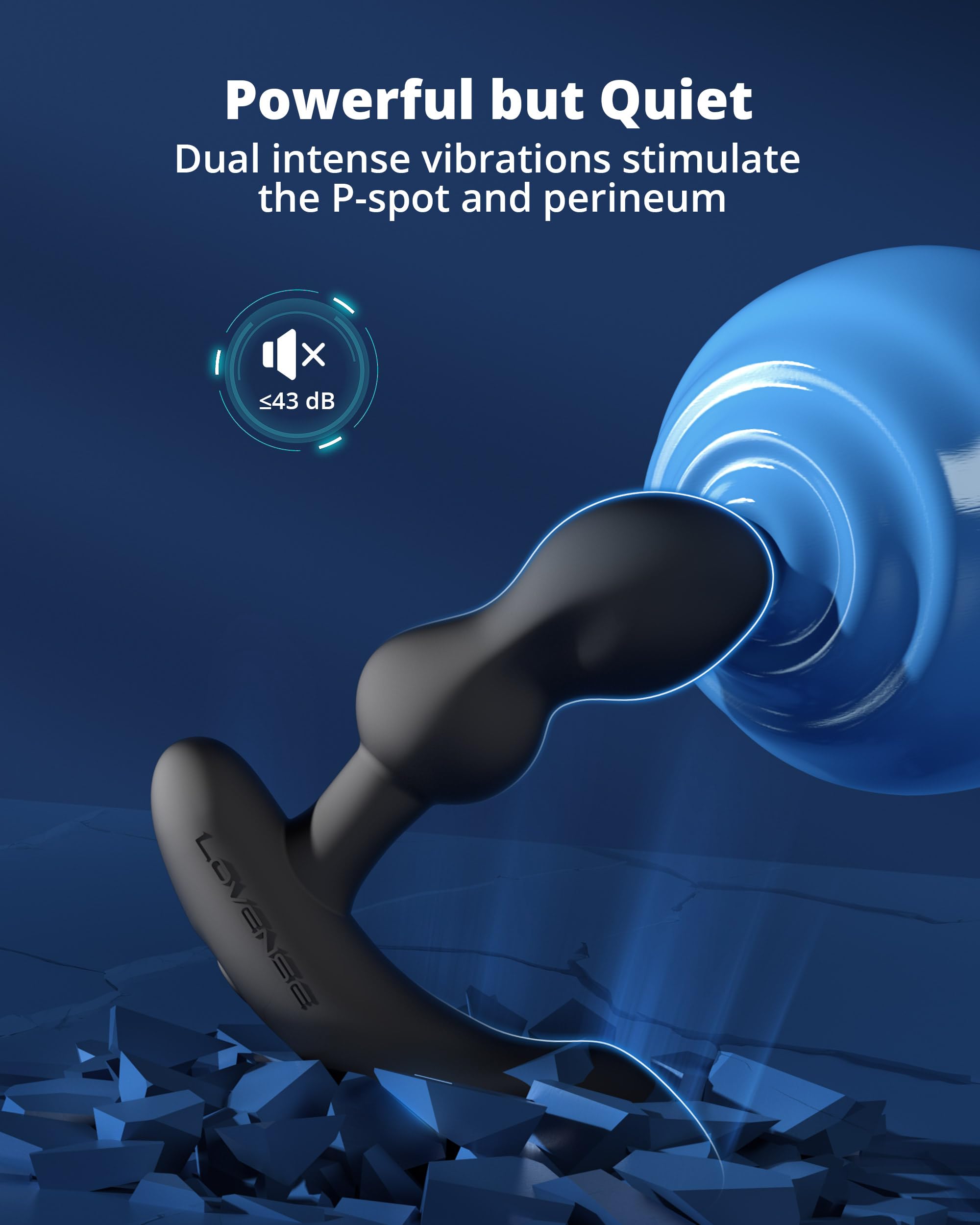 LOVENSE Edge 2 Prostate Massager Vibrating Butt Plug, Adjustable Anal Vibrator with Remote Control Adult Sex Toys & Games for Men Beginner Advanced Player, Powerful Vibration, Waterproof