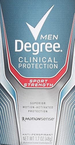 DEGREE Men Clinical Protection Sport Strength Antitranspirante y desodorante, 1.7 onzas, paquete de 3