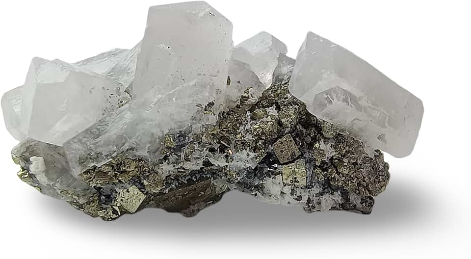 Natural Calcite Crystal from Peru - Authentic Energy Stone Specimen Formed with Several Crystals | Cluster, Druse or Twin Shapes | for Collection, Decoration or Gifting (2 to 3 Ounce)