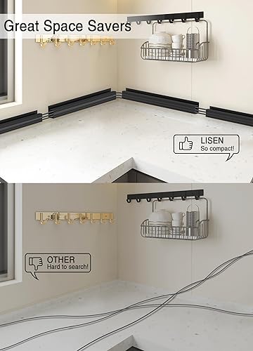 Miniatura 7 de Organizador de cables para debajo del escritorio, organizador de cables adhesivo para el hogar y la oficina, sistema de gestión de cables sin