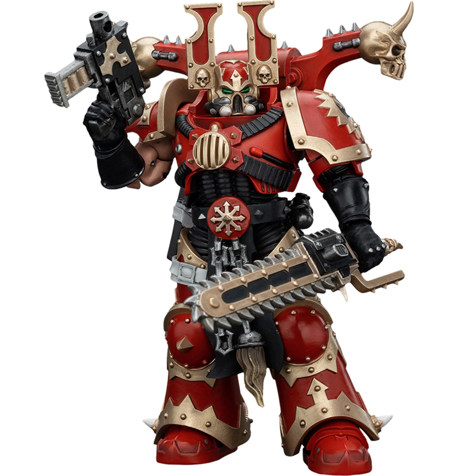 JOYTOY Warhammer 40k World Eaters, World Eaters Khorne Berzerker 5 1/18 Action Figure, Dedicated To You Who Love Collecting