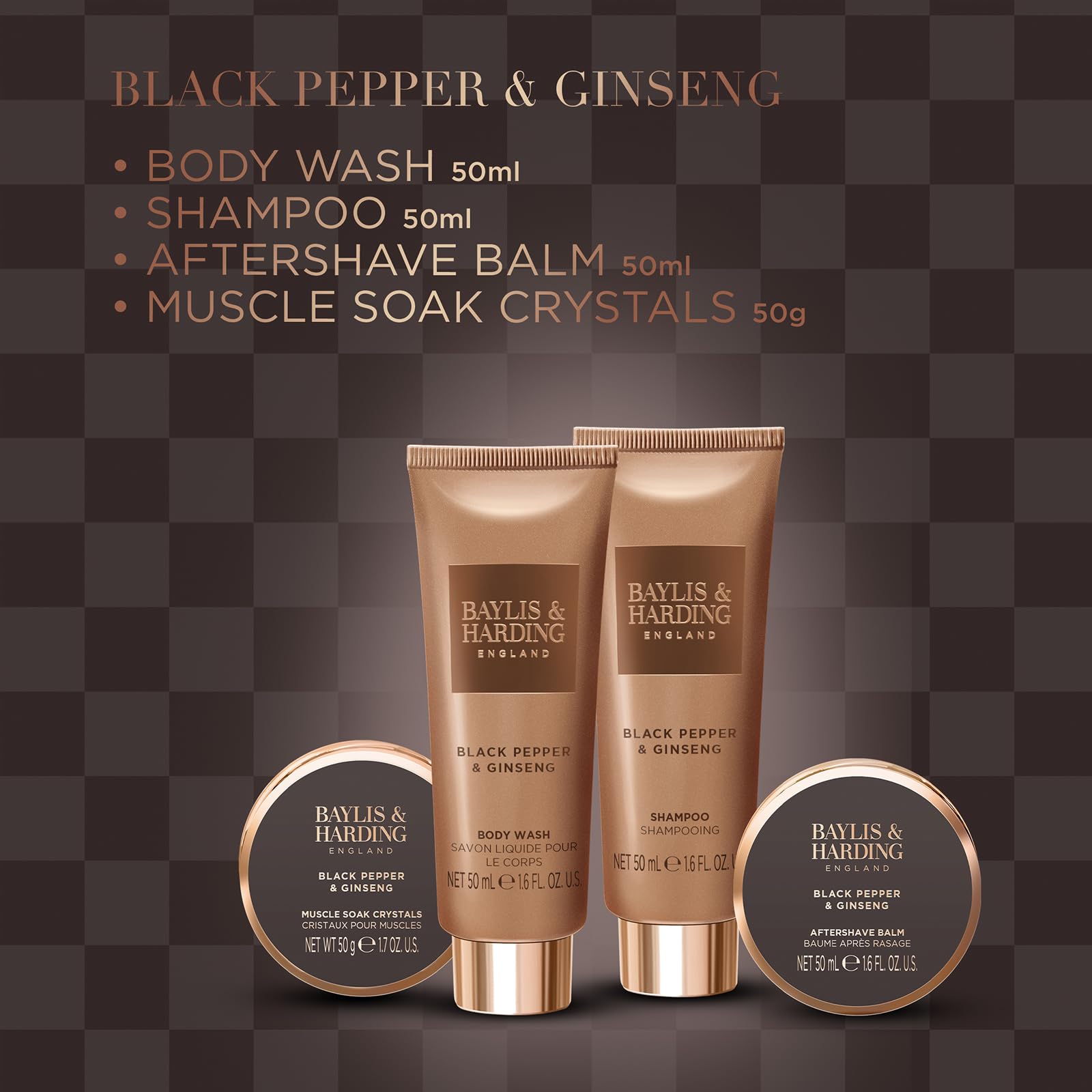 Baylis & Harding Black Pepper & Ginseng Men's The Essentials Tin Kit Gift Set (Pack of 1) - Vegan Friendly - Image 3