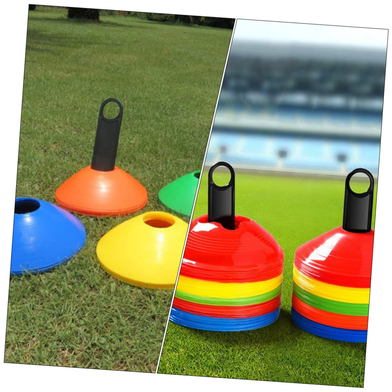 ibasenice Soccer Training Disc Cone Rack 5pcs Football Marker Tray Holders Soccer Cone Stands Outdoor Sports Equipment