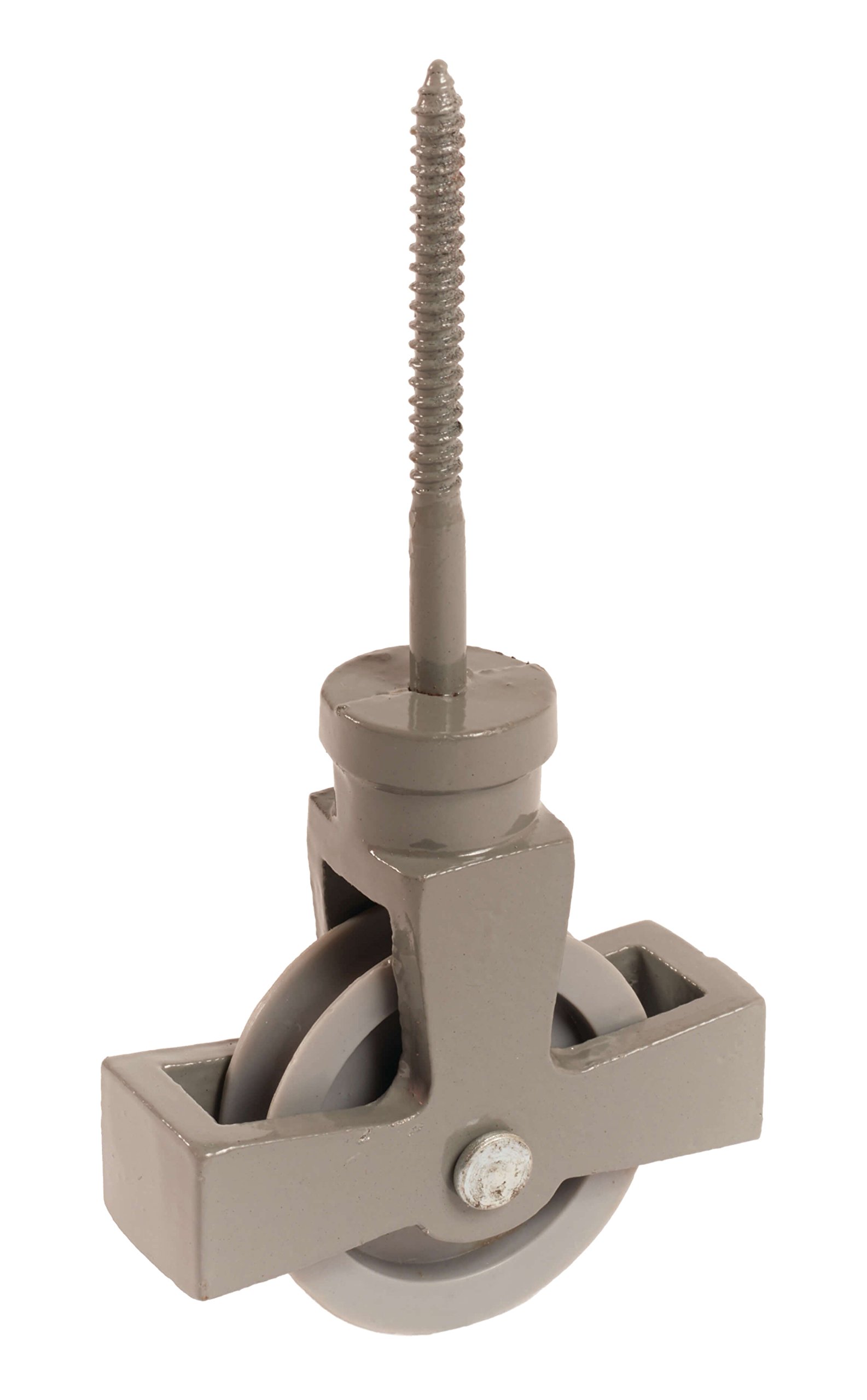 44mm Grey Single Screw Cast Pulley with Nylon Wheel