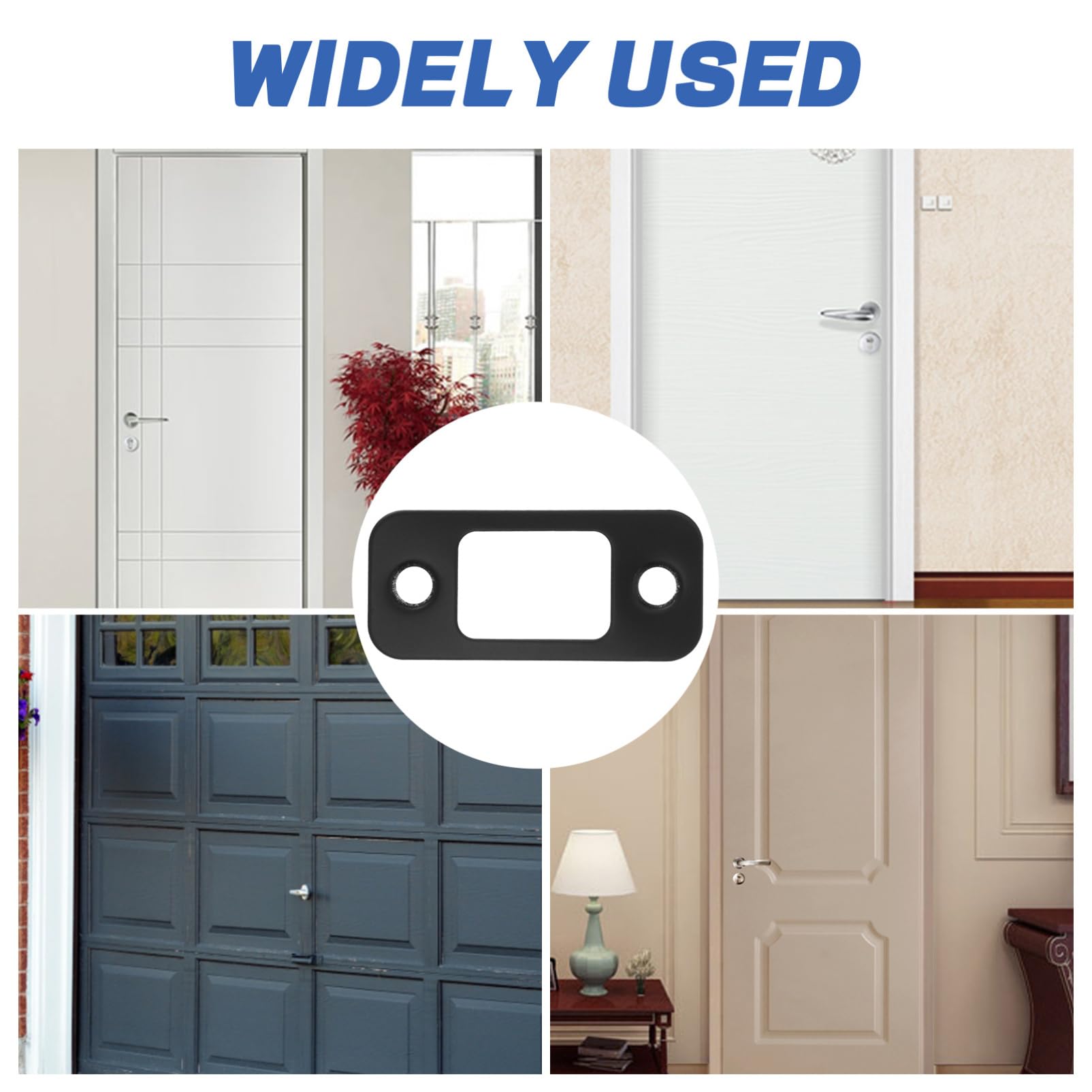 UKCOCO 20pièces Plaques De Gâche De Sécurité Pour Pêne Dormant Lot De Plaque De Couverture Pour Serrure De Porte Accessoires De Renforcement Compatibles Avec Diverses Configurations