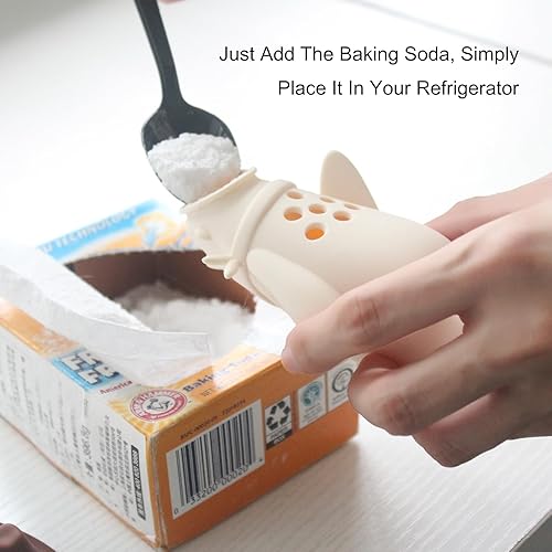 Miniatura 4 de Soporte de bicarbonato de sodio para refrigerador, contenedor de desodorante reutilizable para refrigerador, recipiente de bicarbonato de sodio