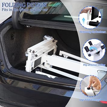 Patient Lift Transfer Chair, Electric Foldable Patient Lift for Home, Wheelchair Lift for Car, Patient Lift Aid, Shower Transfer Chair for Seniors, 275lbs