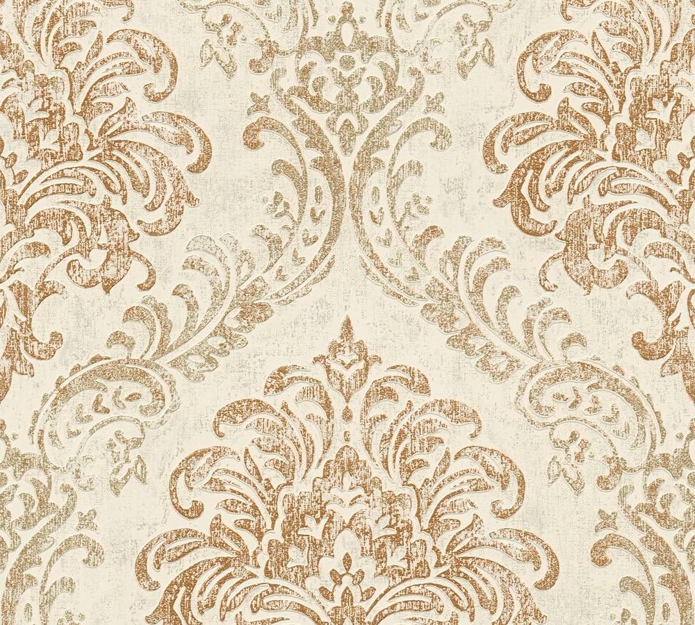 A.S. Création Livingwalls Travel Styles Non-Woven Wallpaper - Baroque Look in White and Gold - Classic Wallpaper for Various Rooms in 10.05 m x 0.53 m