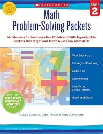 Math Problem-Solving Packets: Grade 3: Mini-Lessons For The Interactive Whiteboard With Reproducible Packets That Target And Teach Must-Know Math Skills: Greenes, Carole, Findell, Carol, Cavanagh, Mary: 9780545459549: Amazon.com: Office Products