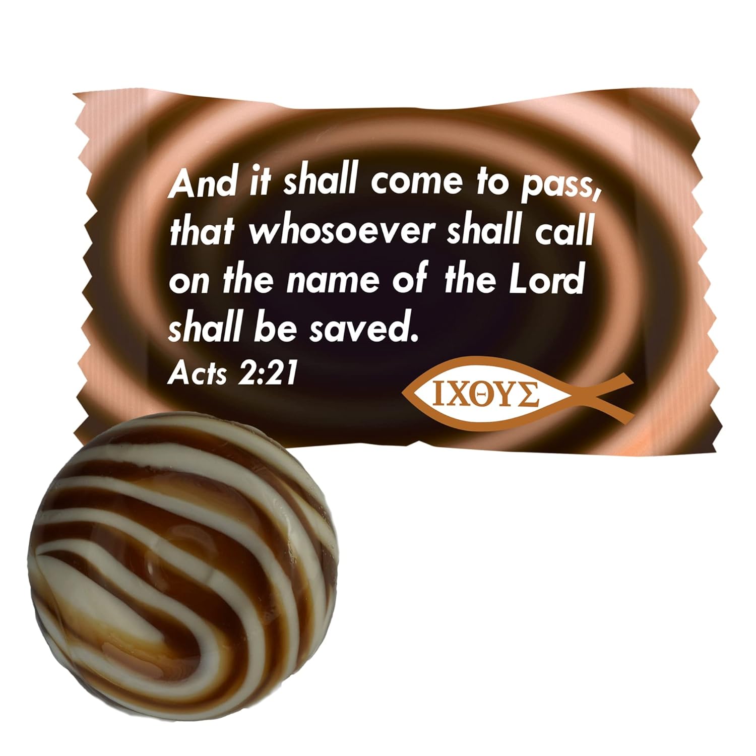 Scripture Candy, Coffee Cappuccino Flavored Hard Candy 1 Pound Bag, 75 Pieces