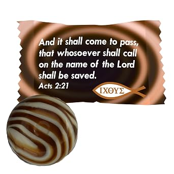 Scripture Candy, Coffee Cappuccino Flavored Hard Candy 1 Pound Bag, 75 Pieces