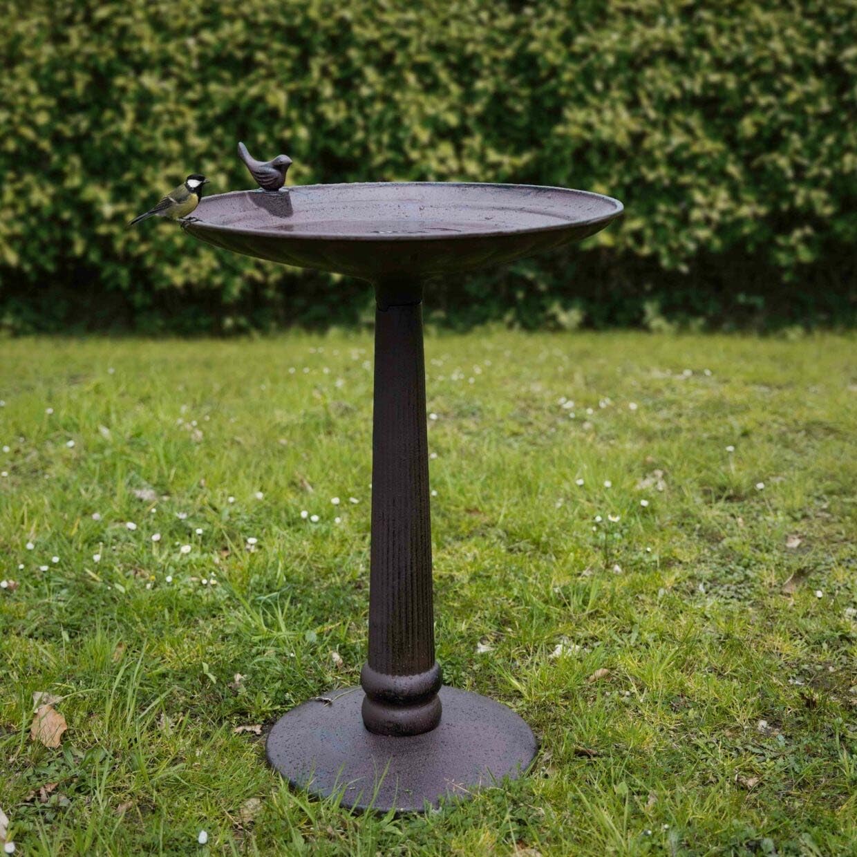 Vogeltränke auf Fuß, Gusseisen, Ø37 x H54 cm