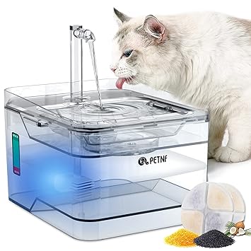 2020 New Upgrade Cat Fountain for Pet,Dog,Cat Water Fountain,Automatic Drinking Fountain,Dog Water Dispenser,Ultra Quiet Automatic Pet Water Dispenser with Adjustable Water Flow and Activated Carbon