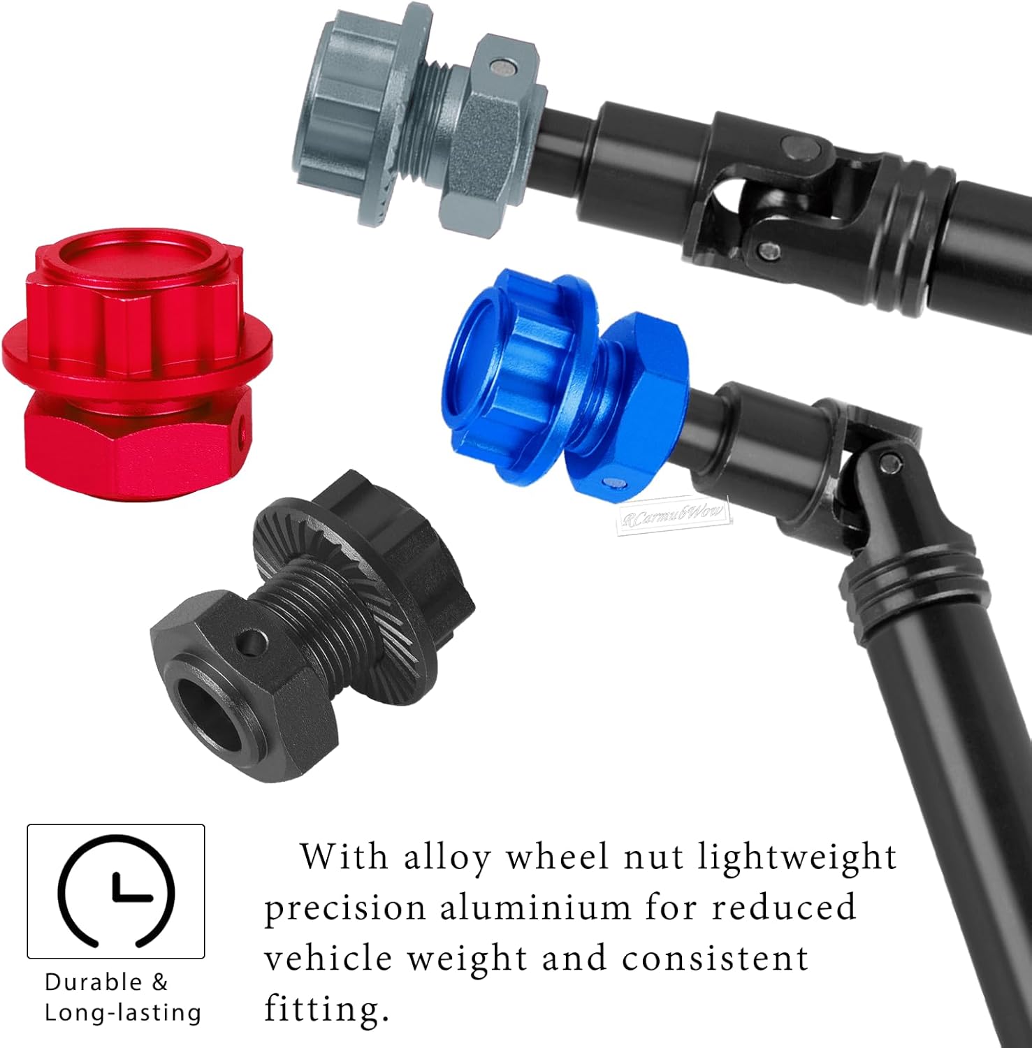 RC Driveshafts w/Wheel Hex Upgrades Part for 1/10 Kraton 4x4 4S V2 BLX,Outcast 4x4 4S V2 BLX(Only Fit for V2),Harden Steel 45# Front Rear CVD Axles & Wheel Hex Hub,4PCS,Black w/Black