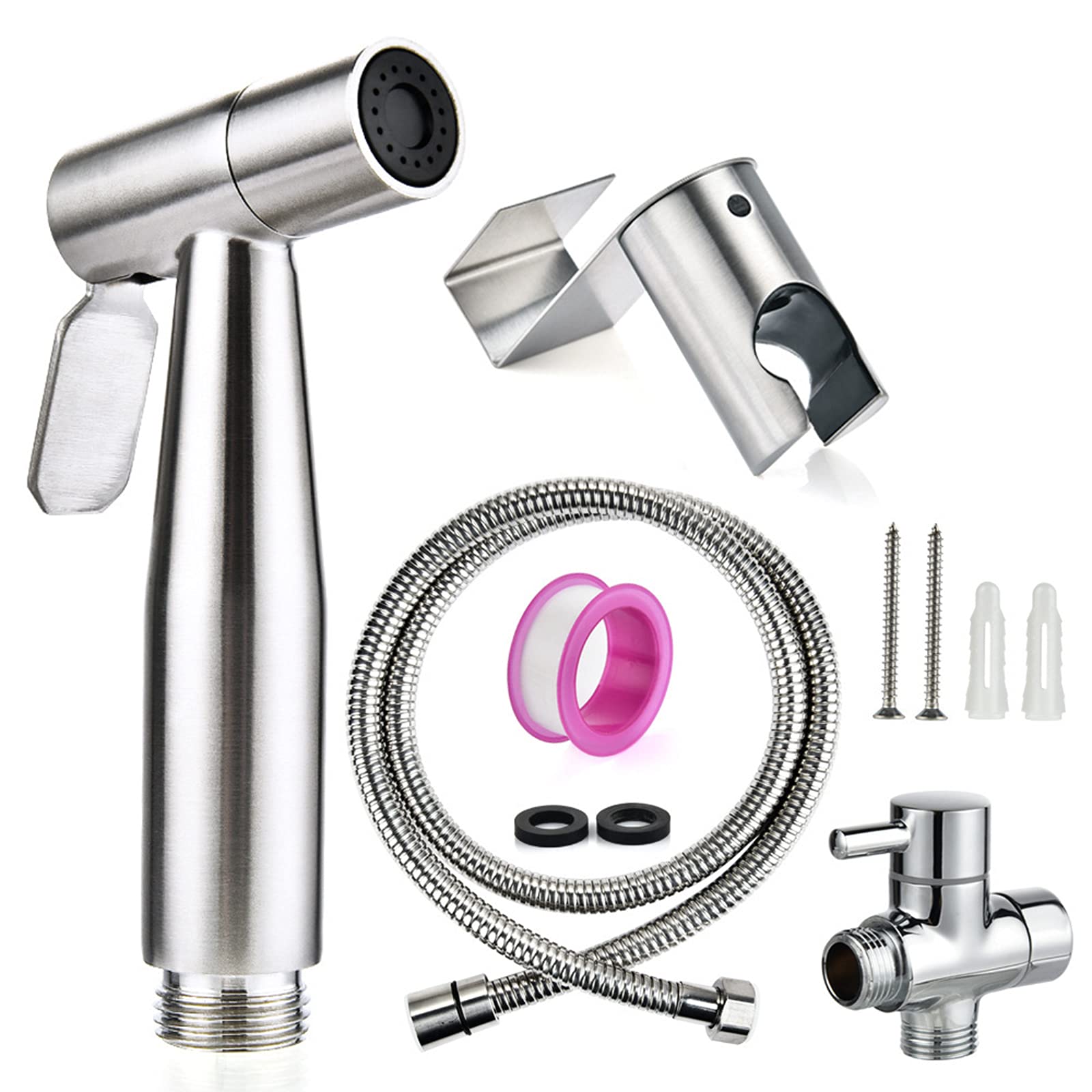 Rociador de inodoro de acero inoxidable para higiene íntima y limpieza de pañales