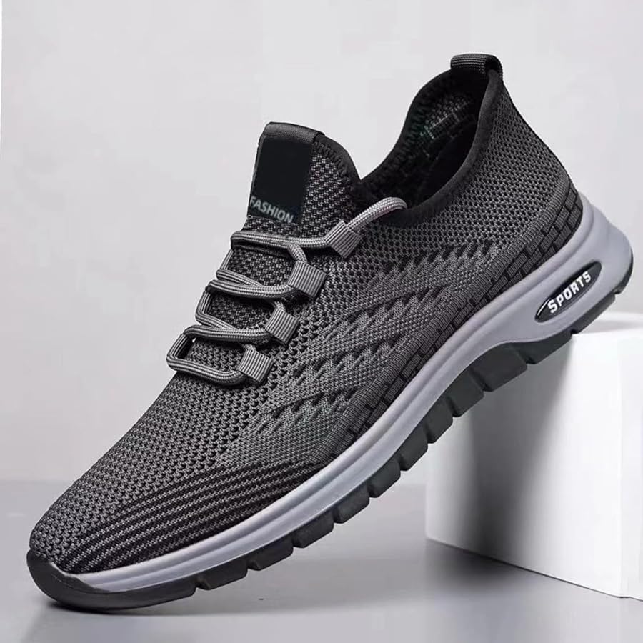 Generisch Herren Freizeitsneaker – Atmungsaktive Mesh-Laufschuhe Mit Luftpolster, Weicher Sohle & Schnürsenkel, Für Sommer & Sport Generisch Herren Freizeitsneaker – Atmungsaktive Mesh-Laufschuhe Mit Luftpolster, Weicher Sohle & Schnürsenkel, Für Sommer & Sport