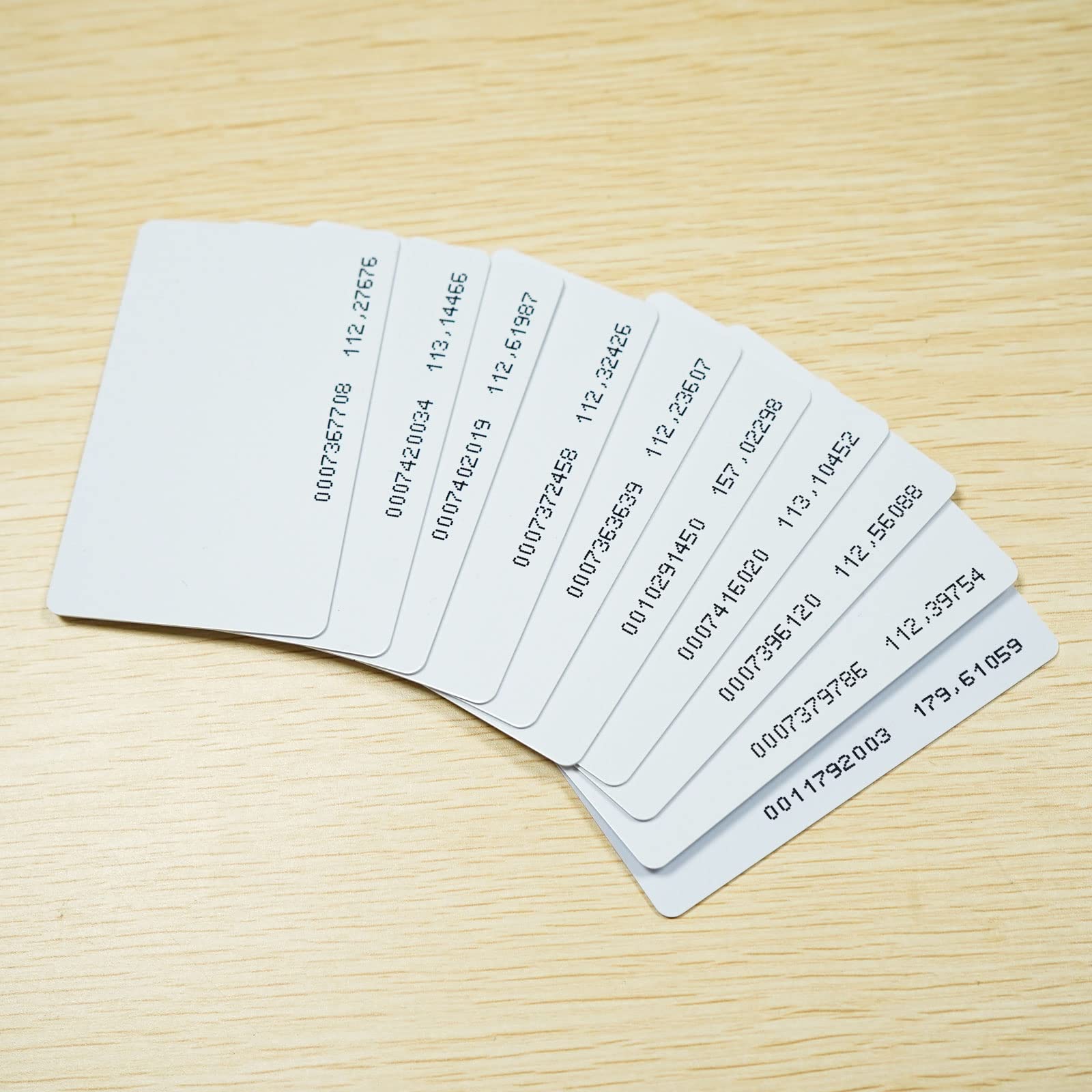 Lot de 100 carte de contrôle d'accès RFID 125 kHz EM4100 blanches pour lecteur de badge
