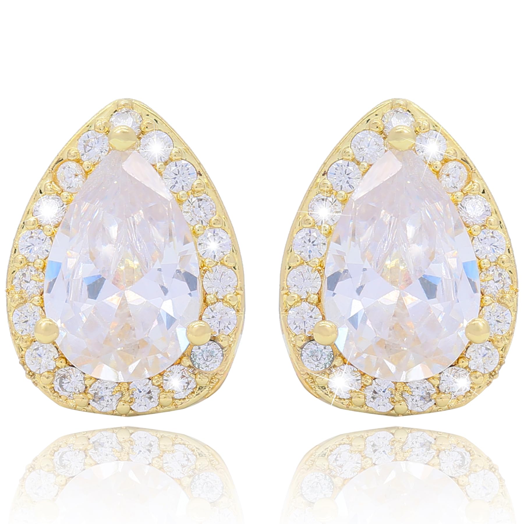 Vancy UtopiaRhinestone Heart Shape Glitter Crystal Stud Earrings for Women,Sparkly Elegant Wedding Prom Earrings Jewelry Gift