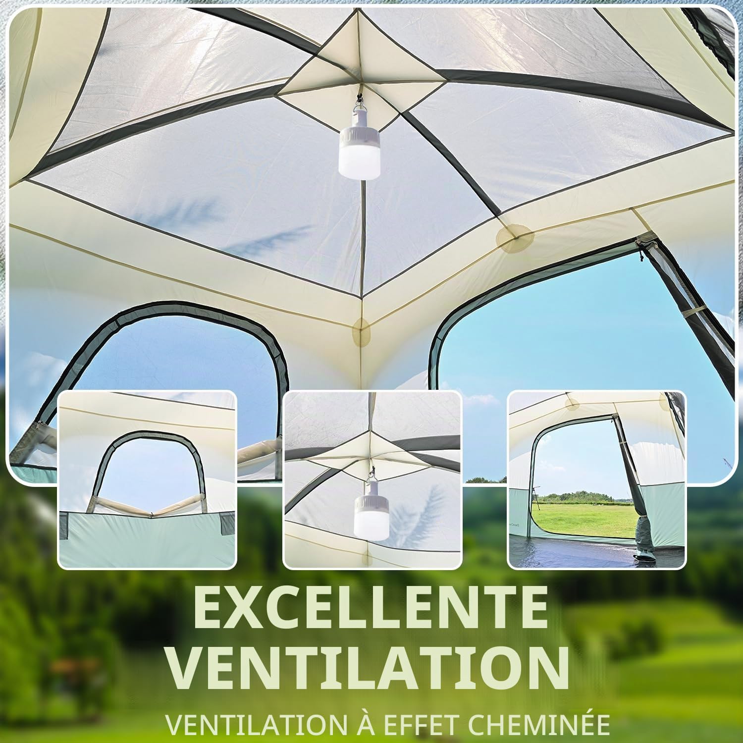 Tentes de Camping, randonnée et randonnée à Dos pour 4 Personnes/6 Personnes/8 personnes/10 Personnes en dôme avec Tente Incluse pour Accessoires extérieurs