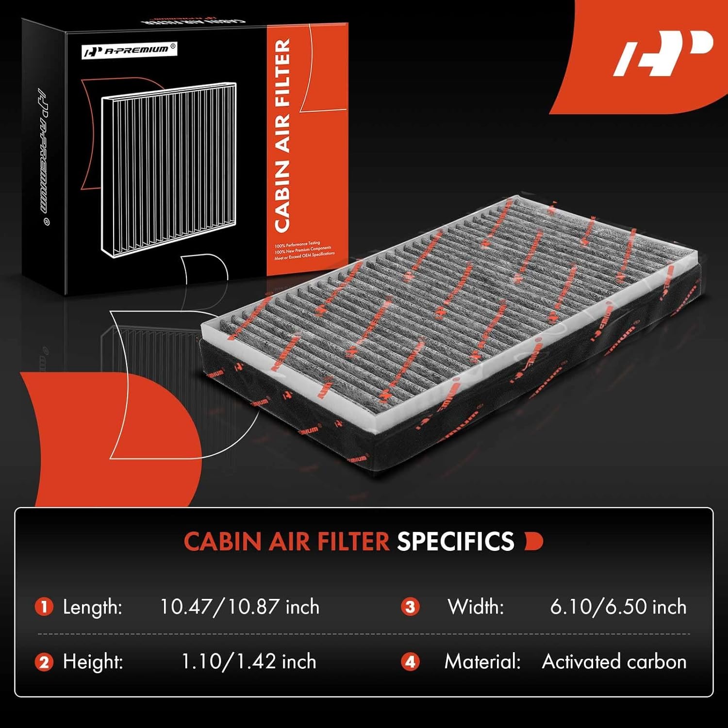 A-Premium 2-PC Cabin Air Filter with Activated Carbon Compatible with Ford Escape & Mazda Tribute 2002-2006 & Mercury Mariner 2005-2006, 2.0L 2.3L 3.0L, Replace# YL8419N619A