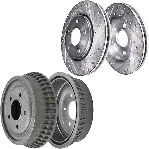 Miniatura 72 de Detroit Axle - Rotores de freno trasero para Mercedes-Benz C300 E350 E300 C350e, rotores de freno de disco perforados y ranurados Reemplazo :