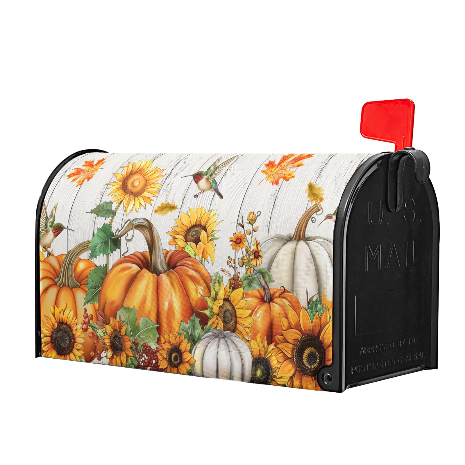Sunflowers Magnetic Mailbox Cover - Standard Size 18x21 Inch, Weatherproof PVC Mailbox Wrap - View #13