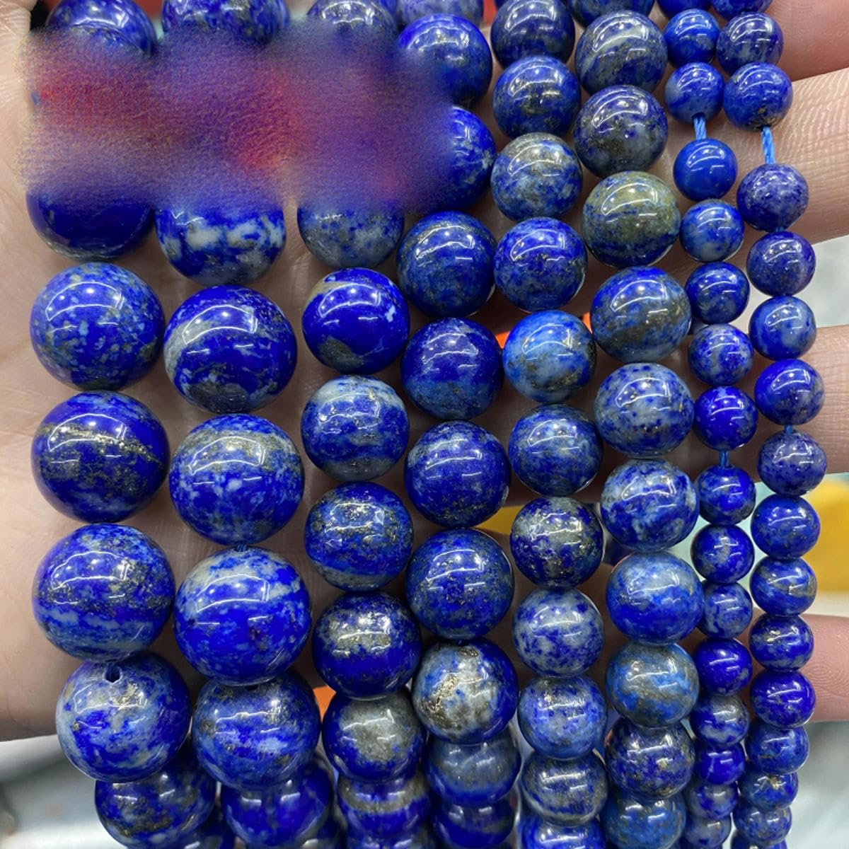 Natürliche echte Lapislazuli-Steinperlen, rund, lose Perlen, 4, 6, 8, 10, 12 mm, für Schmuckherstellung, DIY-Armband, 38,1 cm Strang, Labradorit_a-12 mm, 32 Stück Perlen