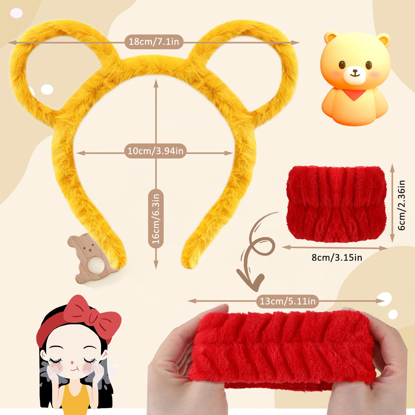 AXERHK Bear Ears, Bear Ears Headband - Image 2