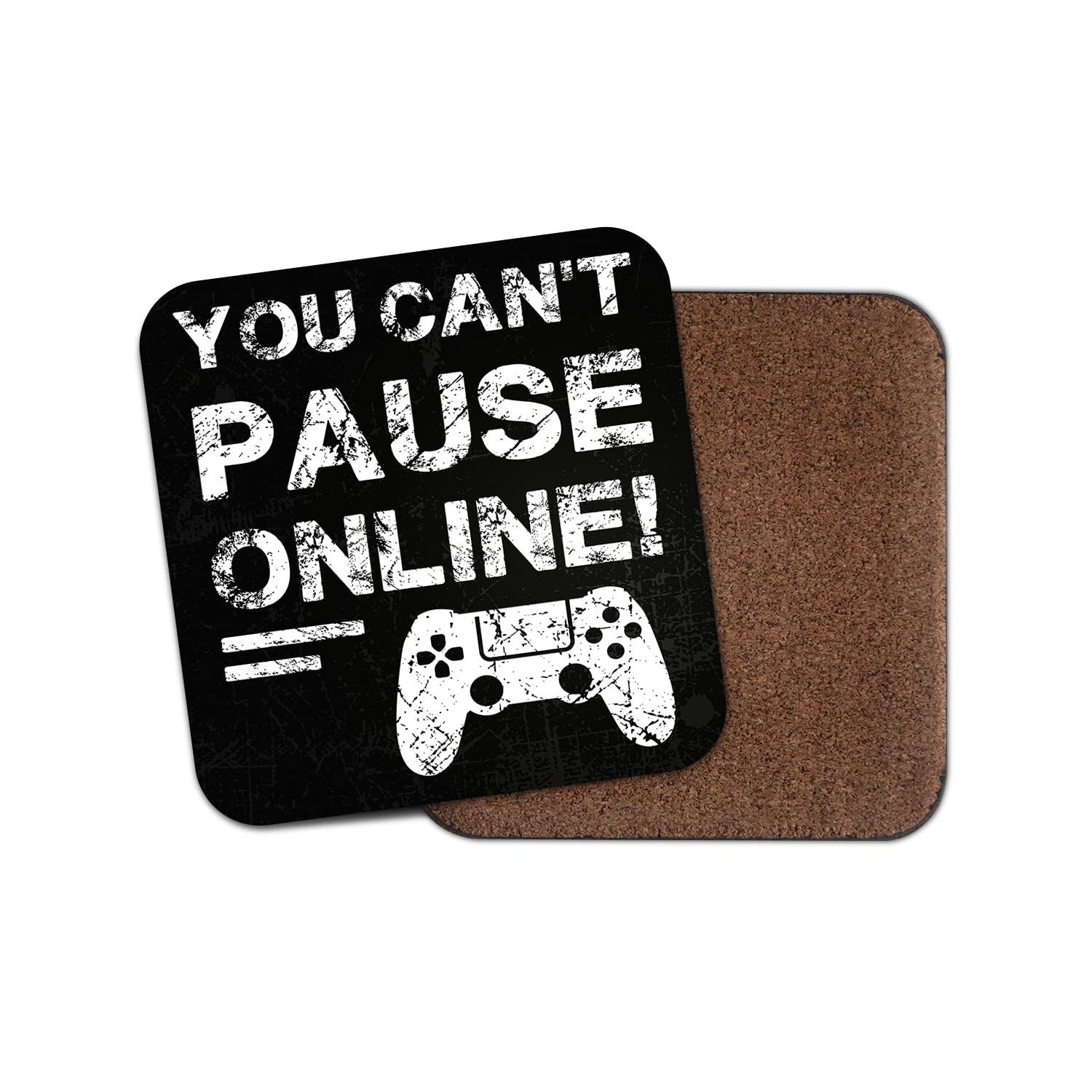 Dv Design Men's Multicolor Square Single Coaster - You Can't Pause Online Gaming Gamer Teen Gift #76959