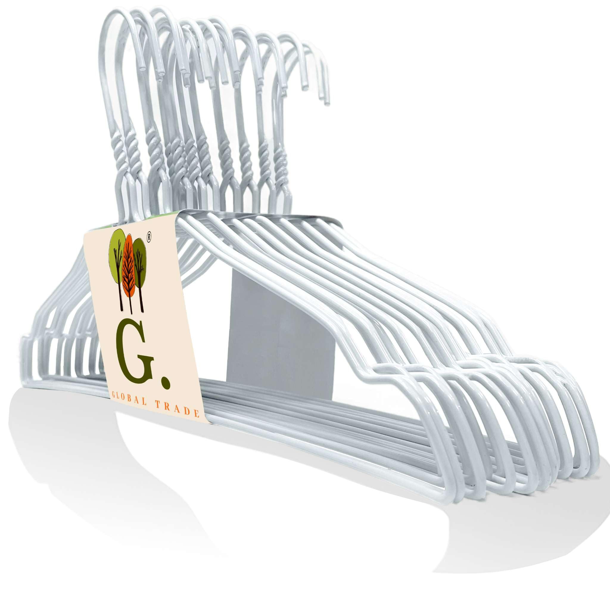 Global Trade White Metal Hanger Heavy Duty 16 Inch Wardrobe Hanger Strong Metal with Rustfree Coating. (12) (B0D8VTGS9M) Amazon Price History, Amazon Price Tracker