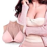 BodhiTCM Silicone Breast Plates Fake Boobs High Collar Realistic Skin for Crossdressers Transgender BCDEGHSZ Cup
